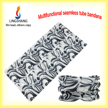 LINGSHANG conception de logo sur mesure bandanas bon marché bandeau sport couvertures en polyester multifonction